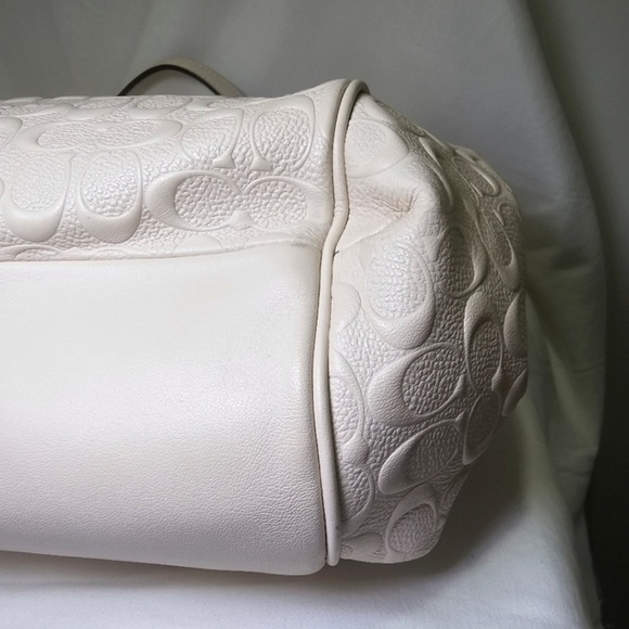 Coach Lexy Chain Shoulder Bag, Embossed Leather 13" (L) x 10 3/4" (H) x 5" (W) - Picture 9 of 14